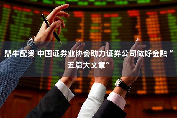 鼎牛配资 中国证券业协会助力证券公司做好金融“五篇大文章”
