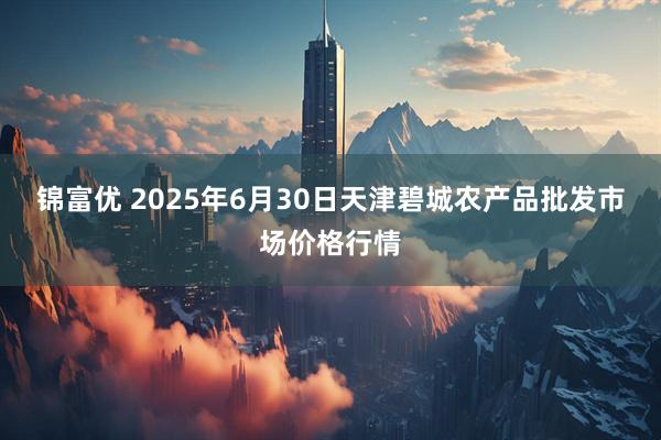 锦富优 2025年6月30日天津碧城农产品批发市场价格行情
