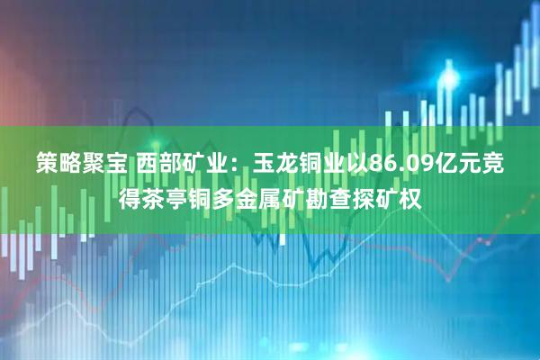 策略聚宝 西部矿业：玉龙铜业以86.09亿元竞得茶亭铜多金属矿勘查探矿权